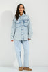 PINK WOMEN DENIM OVERSIZED SHIRT